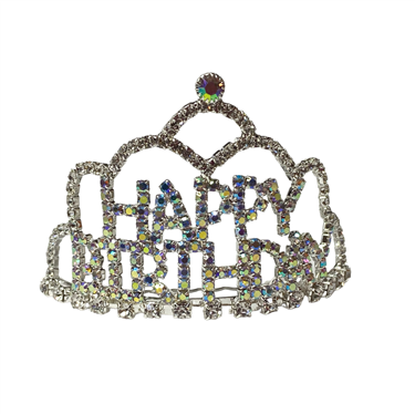 SILVER AB HAPPY BIRTHDAY TIARA