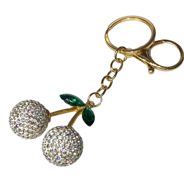WHITE CHERRY KEYCHAIN