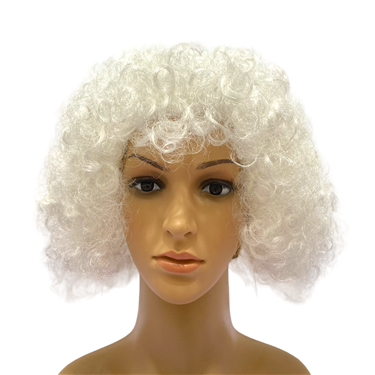 WHITE AFRO HAIR WIG