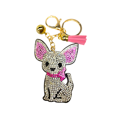 WHITE DOG KEYCHAIN