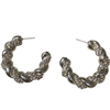 SILVER THICK HOOPS