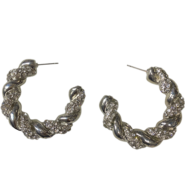 SILVER THICK HOOPS