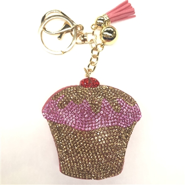 SWEET CHERRY CUPCAKE KEYCHAIN FOOD