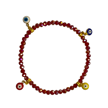 regular size 4 evil eyes bracelet