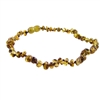 The Amber Monkey Polished Baroque Baltic Amber 12-13 inch Necklace - Pear POP