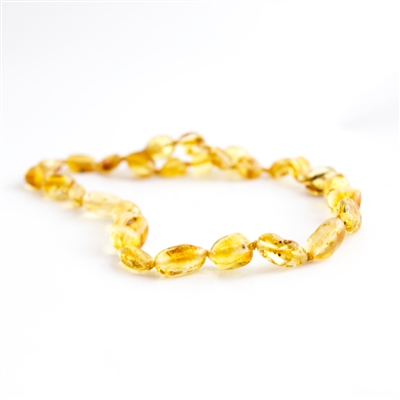 The Amber Monkey Baltic Amber 8"-9" Bracelet or Anklet-Lemon Bean