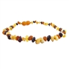The Amber Monkey Baroque Baltic Amber 12-13 inch Necklace - Raw Multi POP