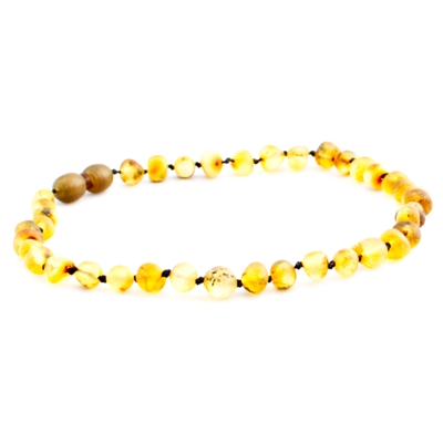 The Amber Monkey Baroque Baltic Amber 12-13 inch Necklace - Raw Pear POP