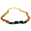 The Amber Monkey Polished Baltic Amber 17-18 inch Necklace - Rainbow Bean