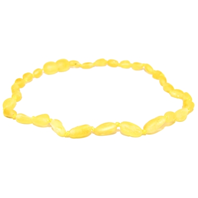 The Amber Monkey Baltic Amber 10-11 inch Necklace - Raw Lemon Bean POP