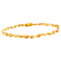 The Amber Monkey Baltic Amber 10-11 inch Necklace - Raw Honey Bean POP