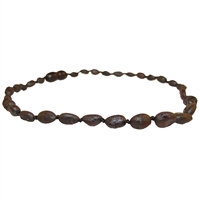 The Amber Monkey Baltic Amber 12-13 inch Necklace - Raw Chestnut Bean POP