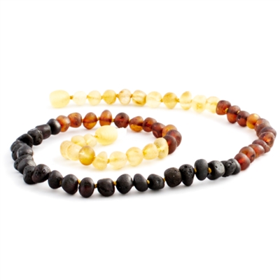 The Amber Monkey Baroque Baltic Amber 17-18 inch Necklace - Raw Rainbow