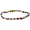 The Amber Monkey Polished Baltic Amber 10-11 inch Necklace - Olive Bean POP