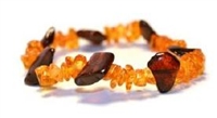 The Amber Monkey Baltic Amber Cherry & Honey Stretch Bracelet- 7-8 inch