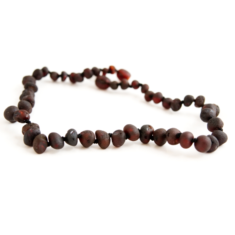 Caramel Baltic Amber & Gemstone Medley Teething Necklace - Birdie's Room  All-Natural