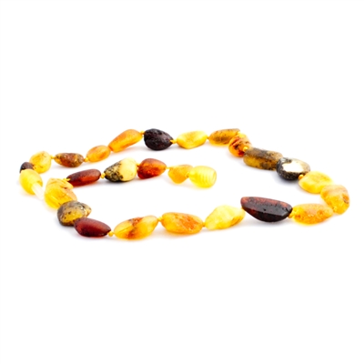 The Amber Monkey Baltic Amber 14-15 inch Necklace - Raw Multi Bean