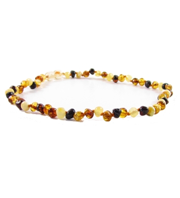 The Amber Monkey 14-15 inch Baroque Baltic Amber Necklace - Raw Multi