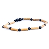 The Amber Monkey Hazelwood & Baltic Amber 12-13 inch Necklace - Raw Chestnut/Hazelwood