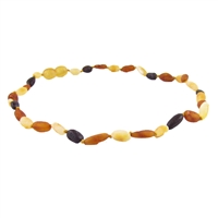 The Amber Monkey Baltic Amber 12-13 inch Necklace - Raw Multi Bean