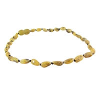 The Amber Monkey Baltic Amber 10-11 inch Necklace - Raw Pear Bean