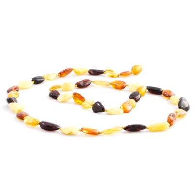 The Amber Monkey Polished 14-15 inch Necklace - Multi Bean