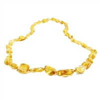 The Amber Monkey Polished Baltic Amber 17-18 inch Necklace - Lemon Bean Discontinued