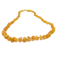 The Amber Monkey Baroque Baltic Amber 21-22 inch Necklace - Raw Honey