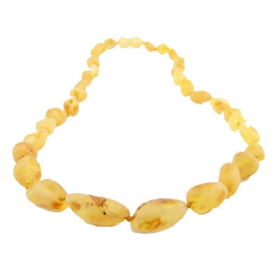 The Amber Monkey Baltic Amber 17-18 inch Necklace - Raw Lemon Bean Discontinued