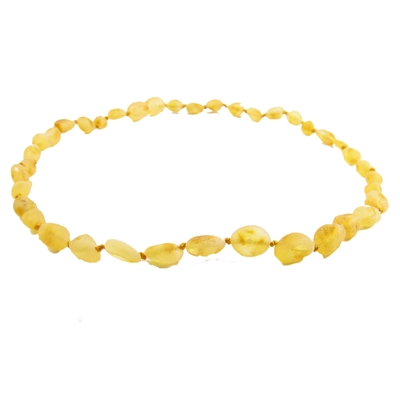The Amber Monkey Baltic Amber 14-15 inch Necklace - Raw Lemon Bean Discontinued