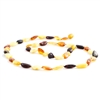 The Amber Monkey Polished Baltic Amber 17-18 inch Necklace - Multi Bean