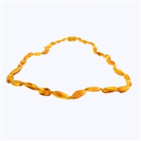 The Amber Monkey Polished Baltic Amber 21-22 inch Necklace - Honey Bean Discontinued