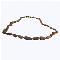 The Amber Monkey Baltic Amber 21-22 inch Necklace - Raw Chestnut Bean