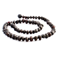 The Amber Monkey Baroque Baltic Amber 21-22 inch Necklace - Raw Chestnut