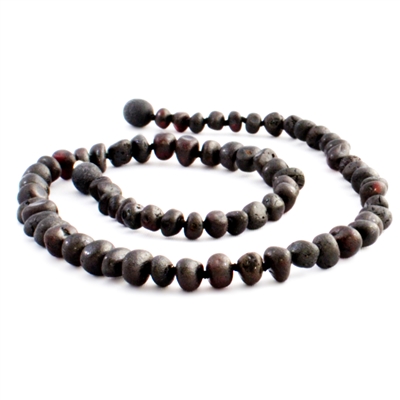 The Amber Monkey Baroque Baltic Amber 21-22 inch Necklace - Raw Chestnut