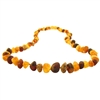 The Amber Monkey Baroque Baltic Amber 21-22 inch Necklace - Raw Multi