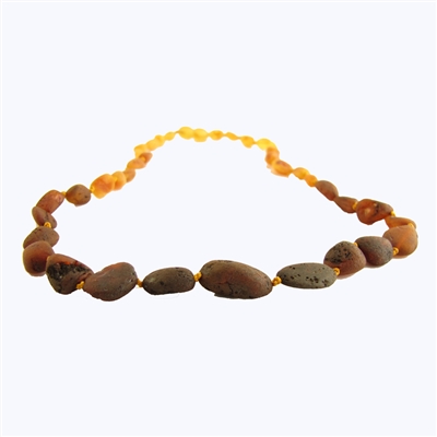 The Amber Monkey Baltic Amber 17-18 inch Necklace - Raw Rainbow Bean