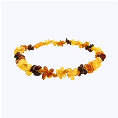 The Amber Monkey Baltic Amber 10-11 inch Necklace - Multi Knots POP