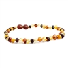 The Amber Monkey Polished Baroque Baltic Amber 14-15 inch Necklace - Multi