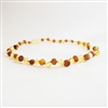 The Amber Monkey Baroque Baltic Amber 12-13 inch Necklace - Polished Lemon/Raw Cognac