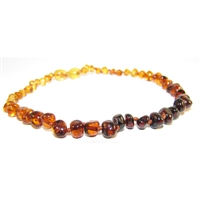 The Amber Monkey Polished Baroque Baltic Amber 12-13 inch Necklace - Rainbow POP
