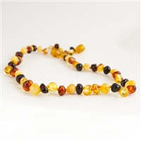 The Amber Monkey Baltic Amber 26 inch Polished Baroque Necklace - Multi
