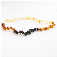 The Amber Monkey Baltic Amber 26 inch Polished Baroque Necklace - Rainbow
