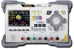 Rigol DP832A Power Supply with 2 0-30V/3A channels, 1 5V/3A channel, 1 mV/1 mA measurement resolution, monitoring, analysis, trigger I/O, and LAN interface