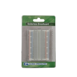 Global Specialties GS-400 Solderless Breadboard, 400 Tie-points, with Bus Strip