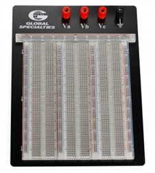 Global Specialties PB-242T Externally Powered Transparent Proto-Boards, 2390 Tie Points, ROHS