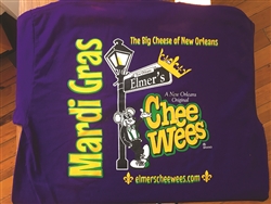 CheeWees Mardi Gras T-Shirt  -  Purple (short sleeve)