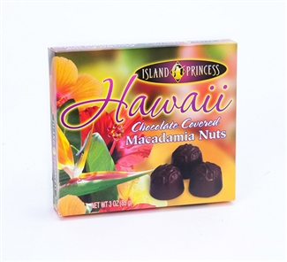 Hawaii Floral Chocolate Covered Macadamia Nuts Small Box