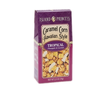 Caramel Corn Hawaiian Style Tropical 2.5 oz. Box