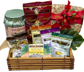 Taste of Paradise Gift Basket gourmet selection of seven favorite flavors!